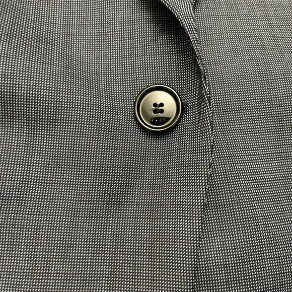 Hugo Boss Jaseia Virgin Wool Blazer Size 12 Navy Single Breasted Business NWT - Picture 6 of 16